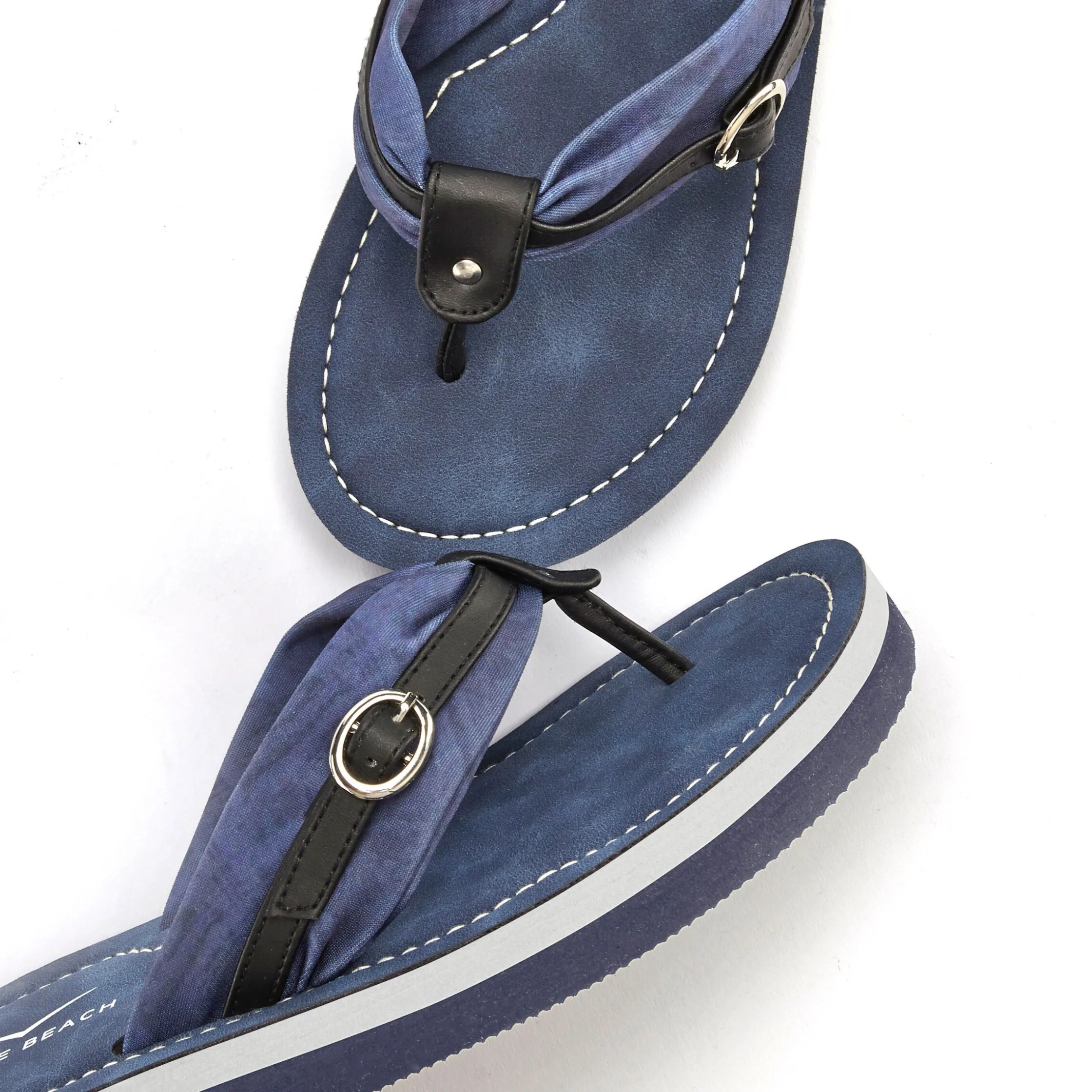 Zehentrenner|Venice Beach Badezehentrenner blau-schwarz