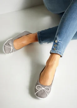 Ballerinas|LASCANA Ballerina hellgrau
