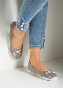 Ballerinas|LASCANA Ballerina hellgrau