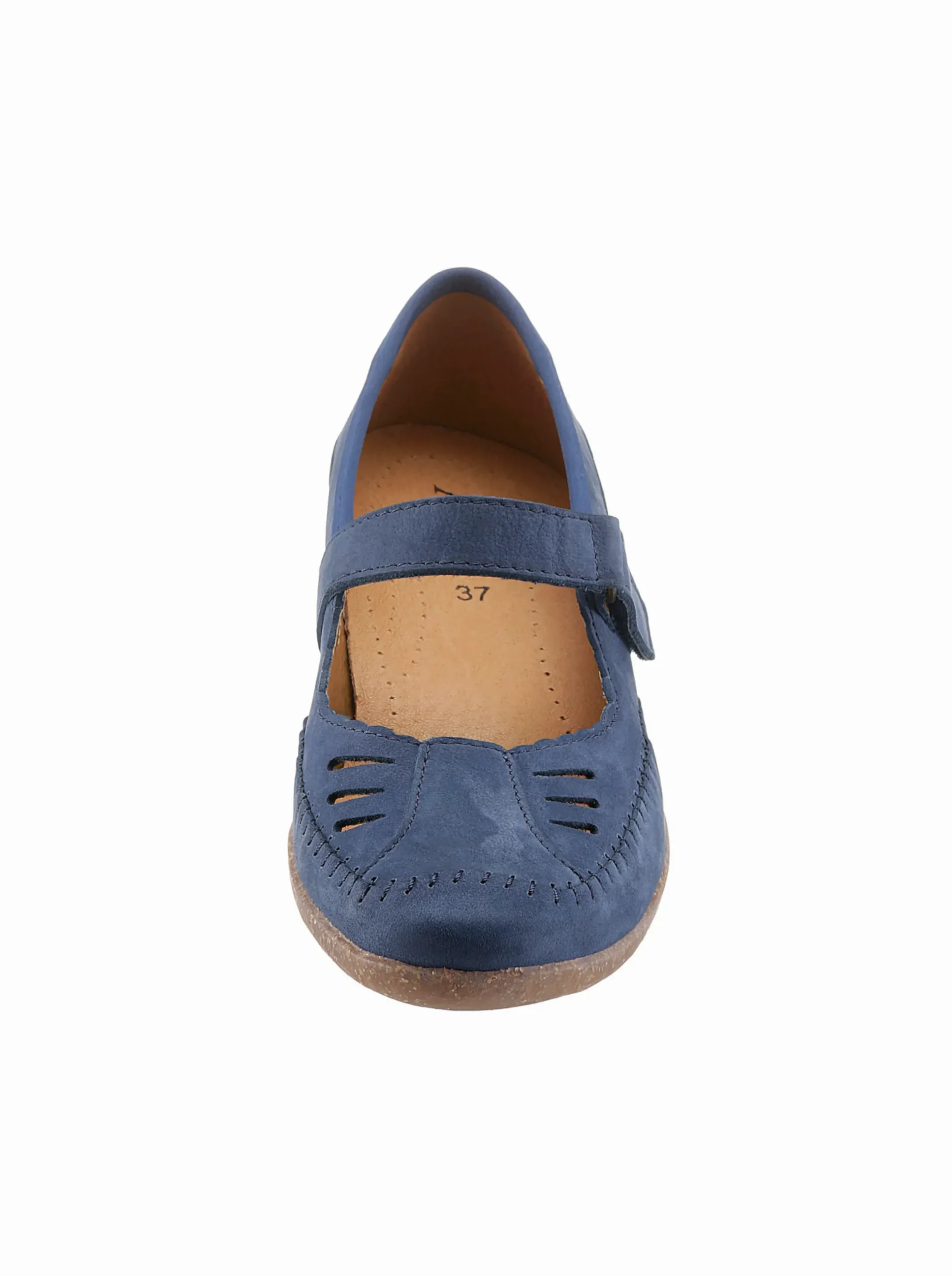 Ballerinas|ACO Ballerina mit Leder-Wechselfußbett blau