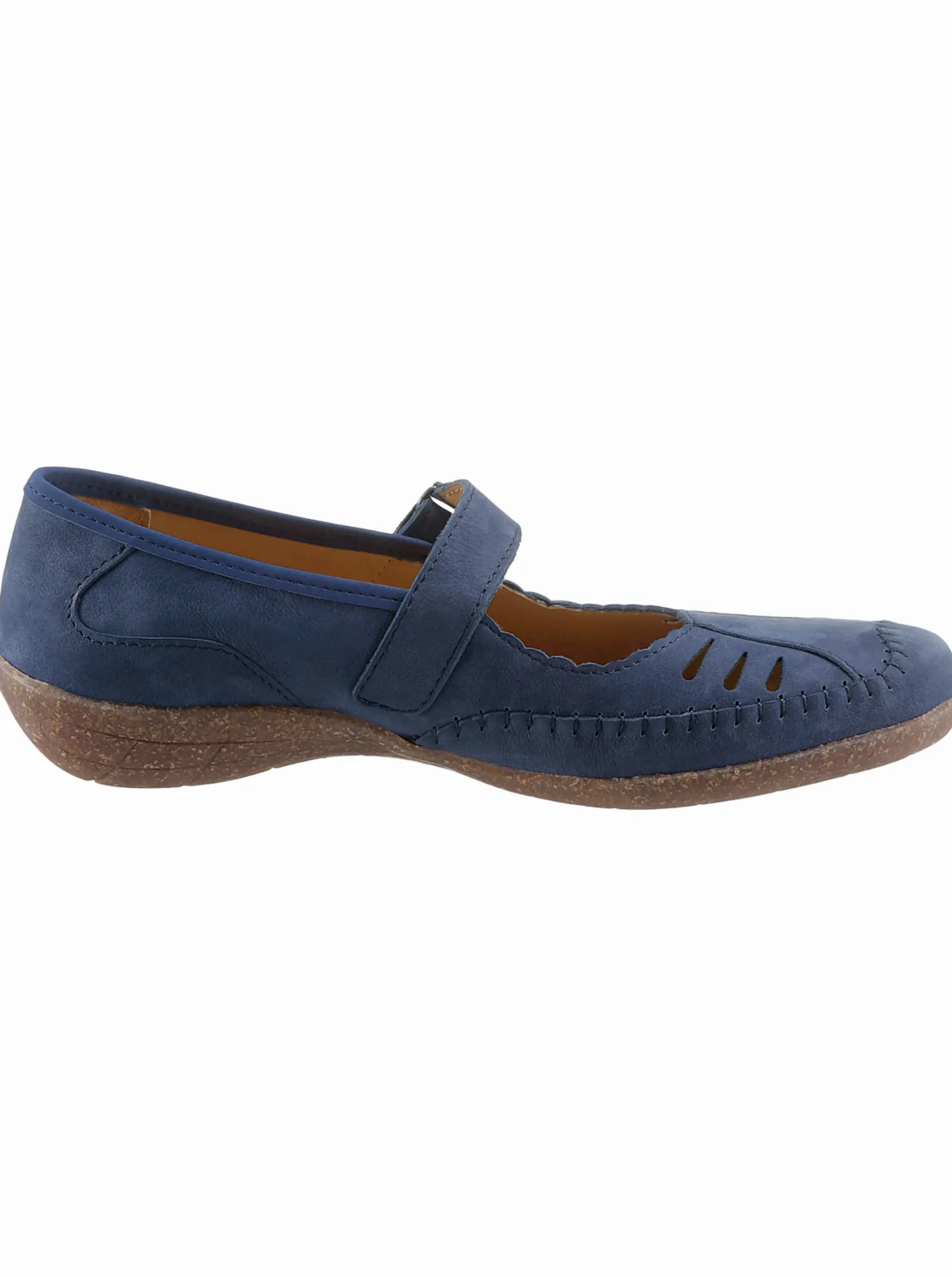 Ballerinas|ACO Ballerina mit Leder-Wechselfußbett blau