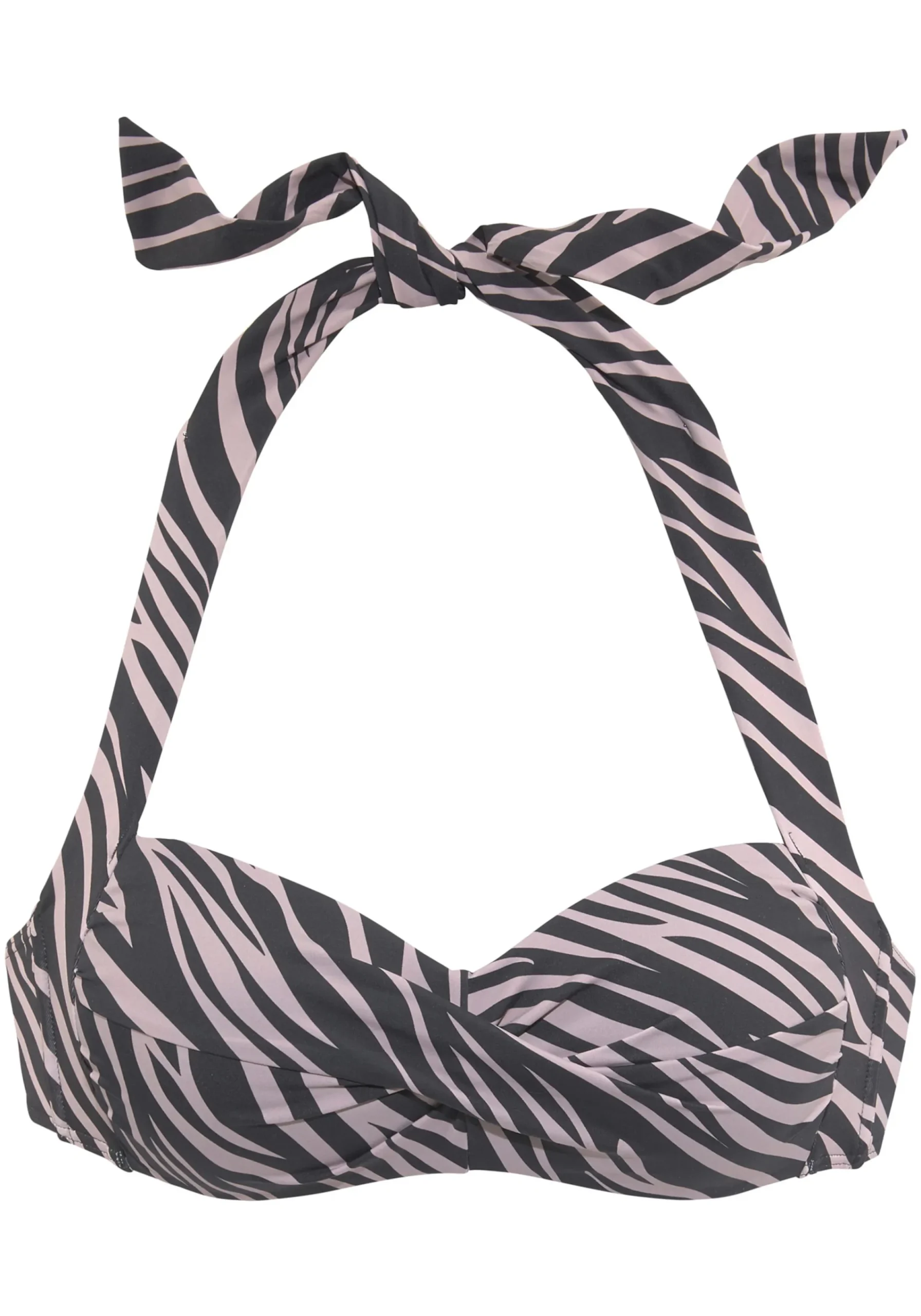 Bikinis|LASCANA Bandeau-Bikini-Top schwarz-bedruckt