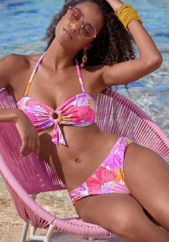 Bikinis|Sunseeker Bandeau-Bikini-Top lila-orange