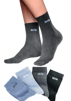 Strümpfe & Socken|H.I.S Basicsocken hellblau,blau,grau,schwarz