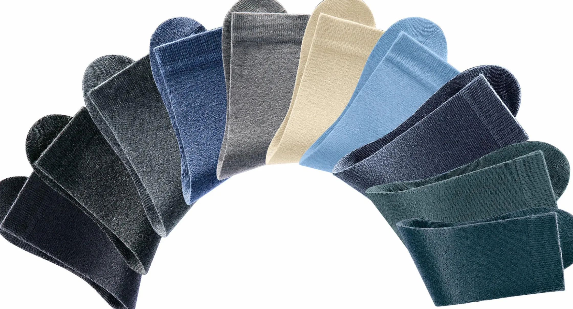Strümpfe & Socken|Go in Basicsocken 6xblau,1xbeige,1xgrau,1xanthrazit,11xschwarz