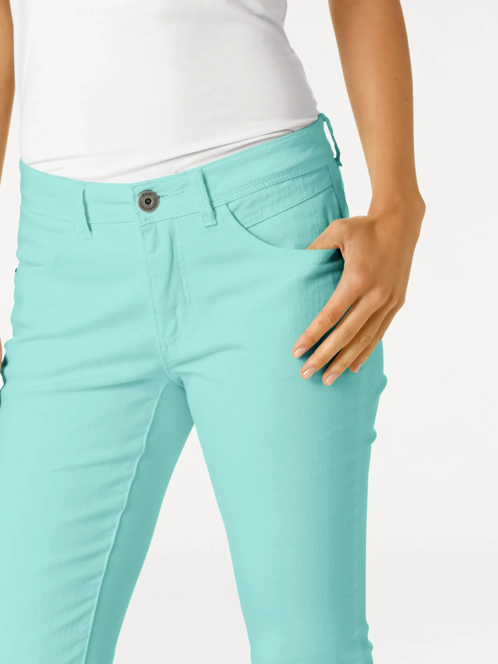 Strandmode|Hosen|heine Bauchweg-Hose türkis