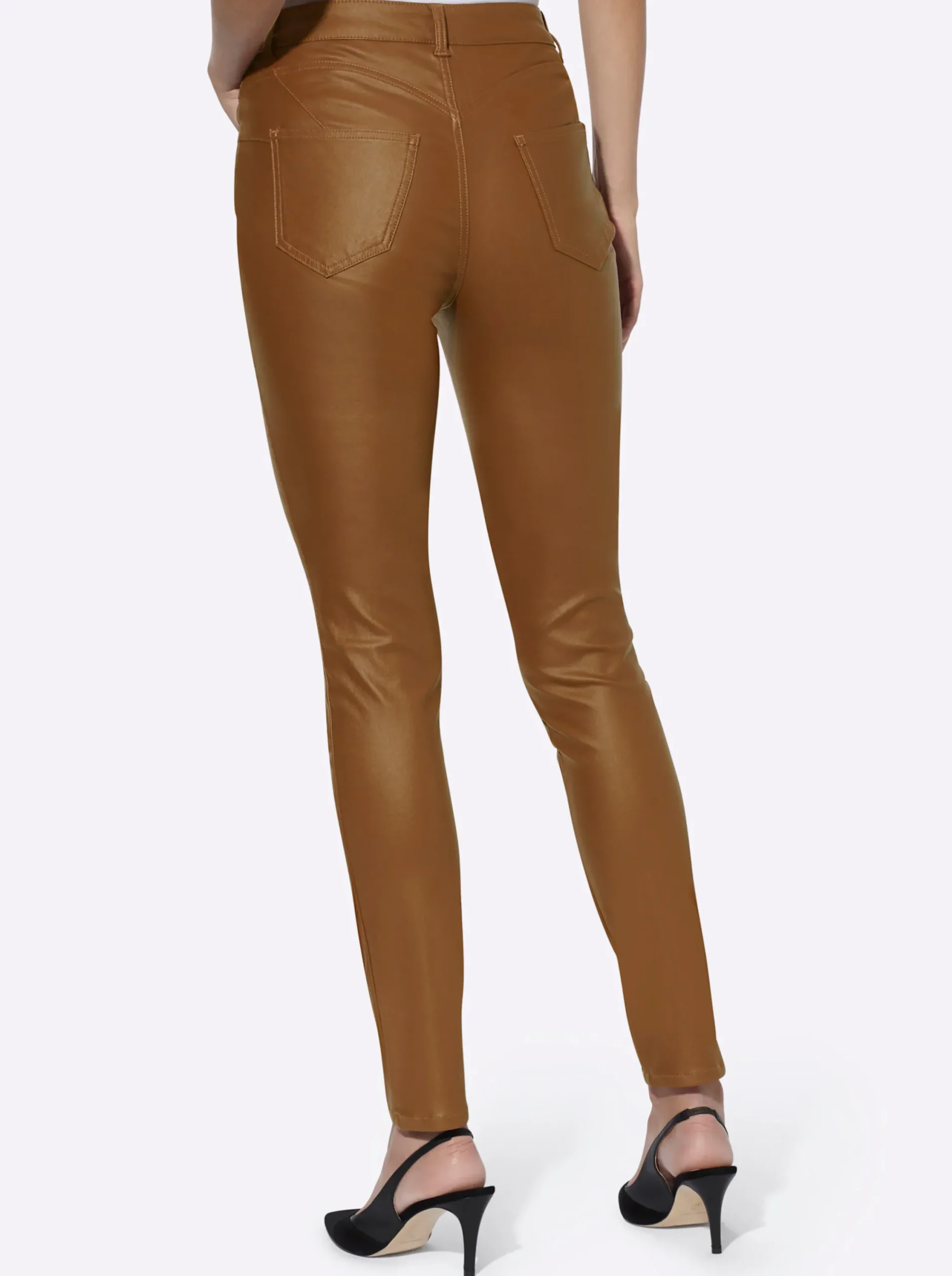 Hosen|heine Bauchweg-Hose integriertes Power-Mesh cognac