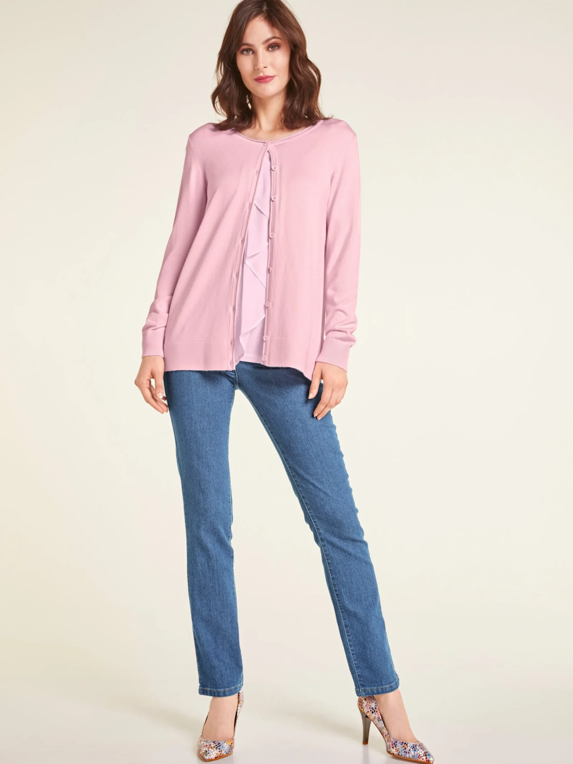 Strandmode|Basics|heine Bauchweg-Jeans bleached