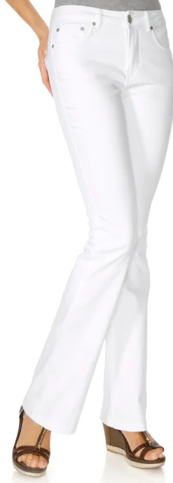Strandmode|Basics|heine Bauchweg-Jeans weiß