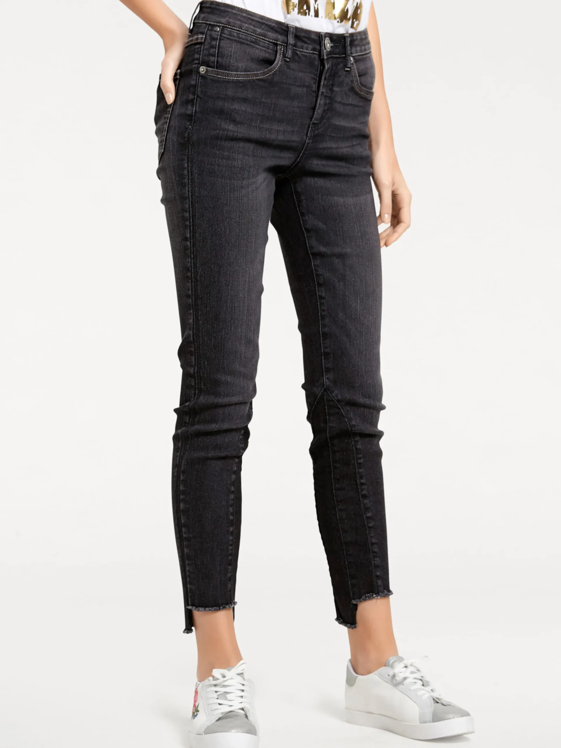 Basics|heine Bauchweg-Jeans blackdenim
