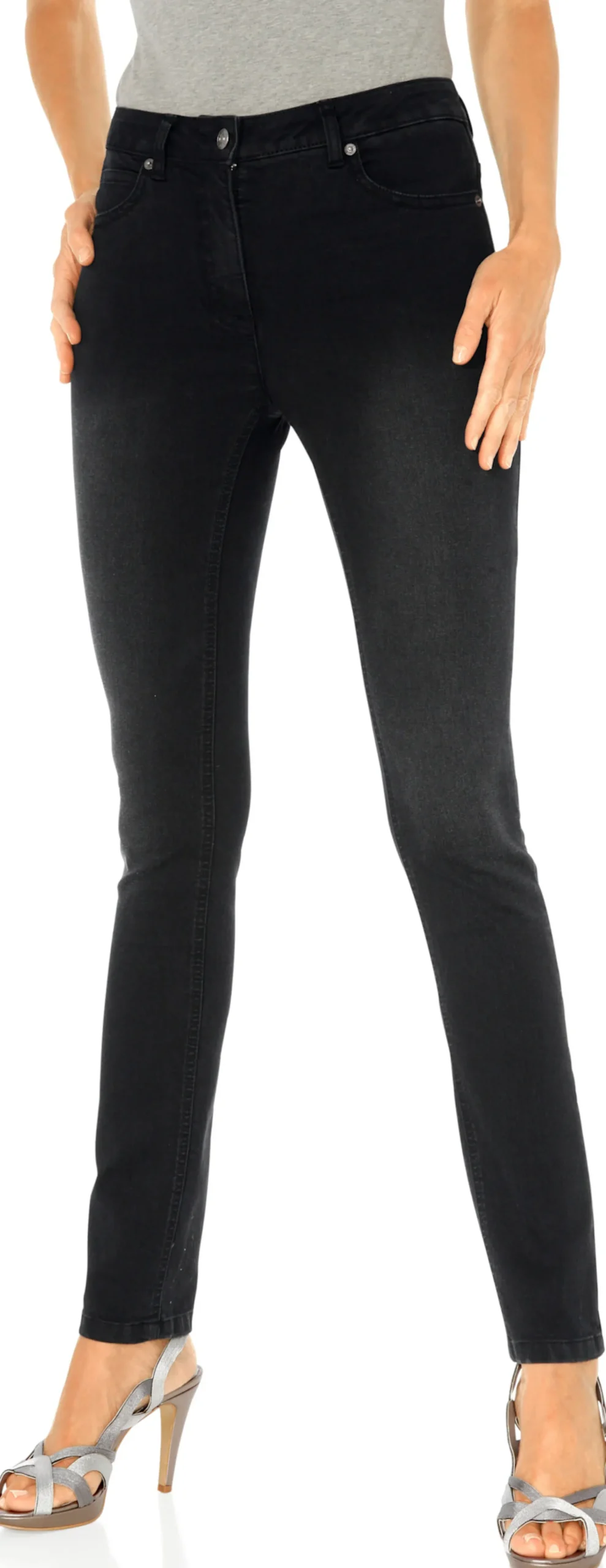 Basics|Jeans|heine Bauchweg-Jeans blackdenim
