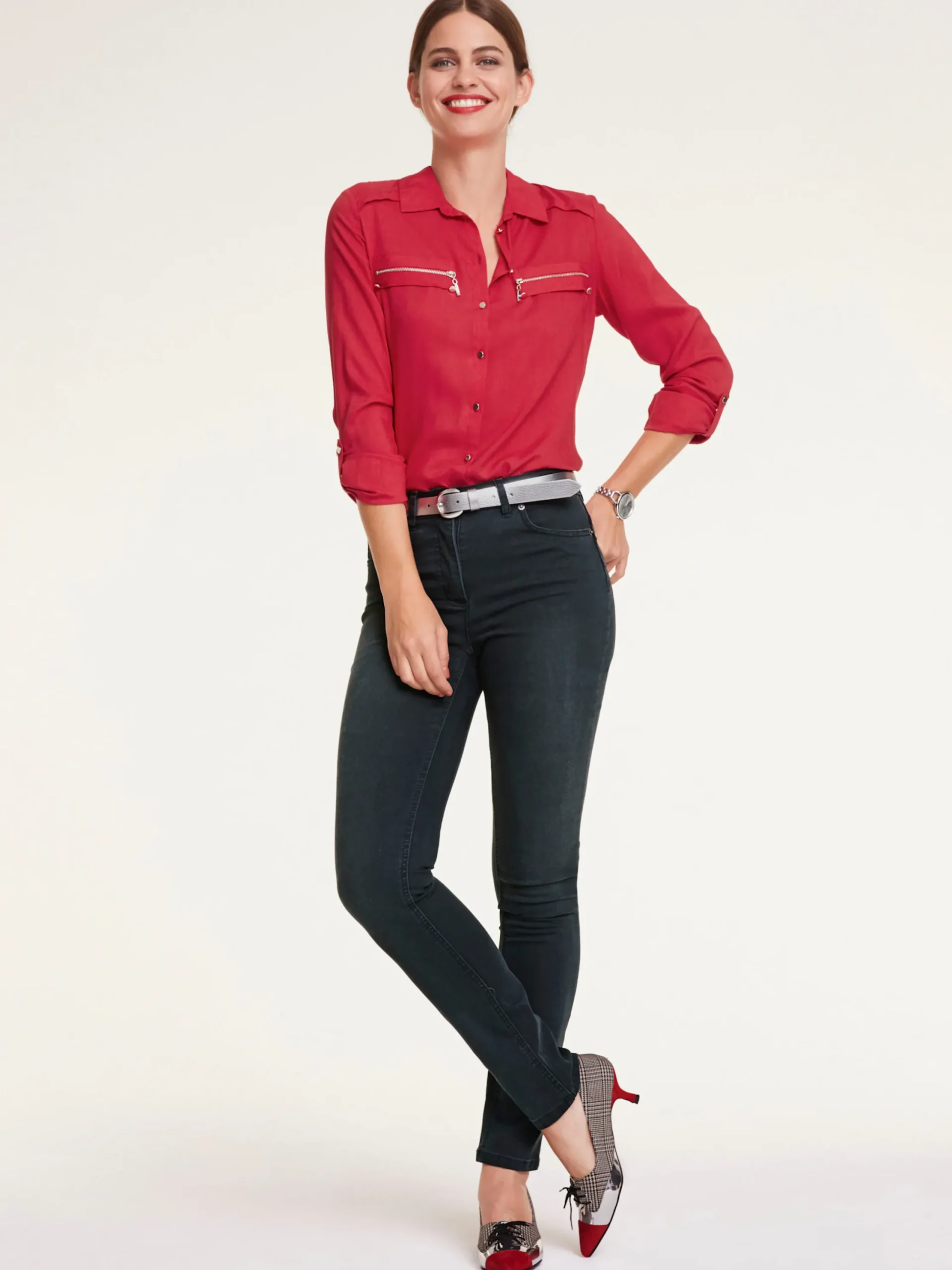Basics|Jeans|heine Bauchweg-Jeans blackdenim