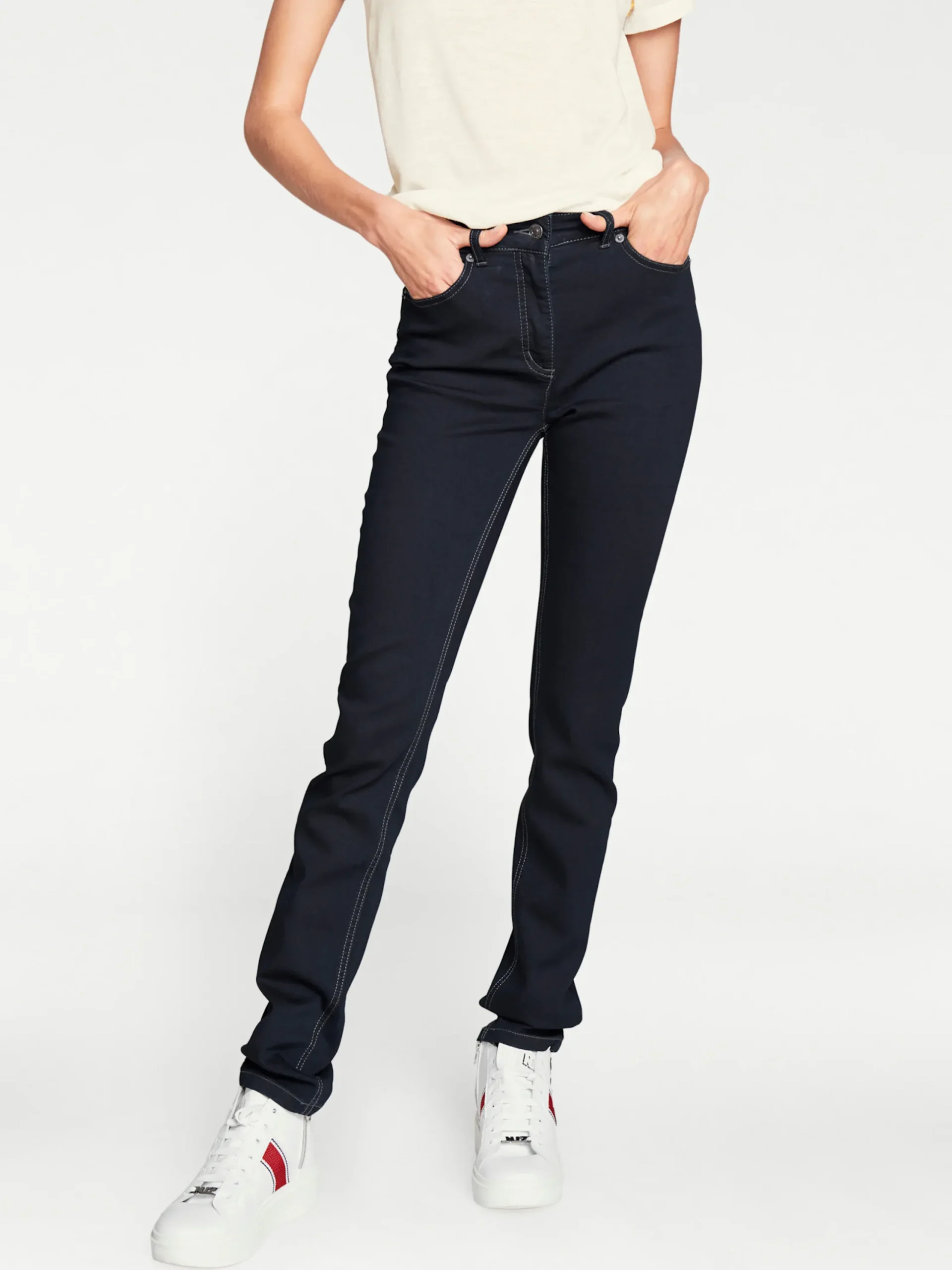 Basics|Jeans|heine Bauchweg-Jeans darkdenim