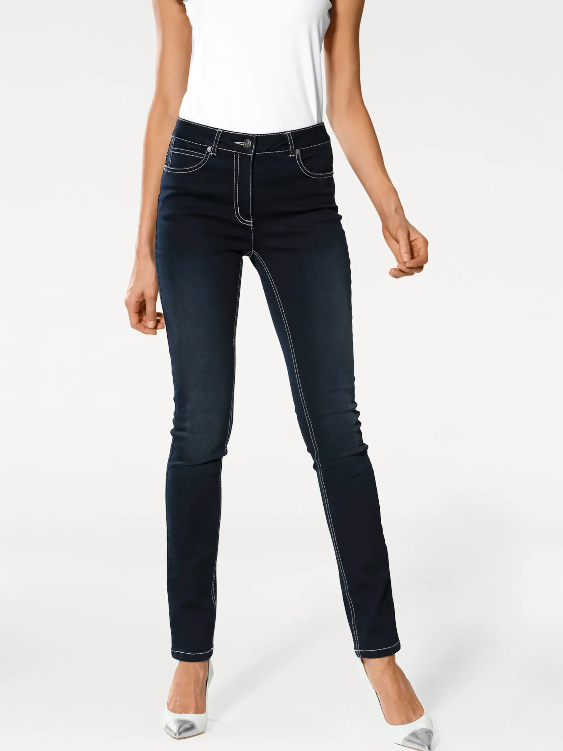 Basics|Jeans|heine Bauchweg-Jeans darkused