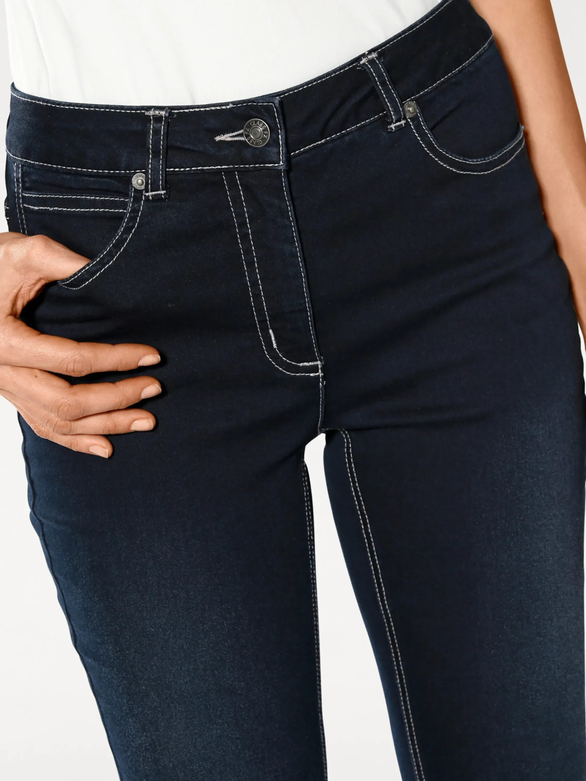 Basics|Jeans|heine Bauchweg-Jeans darkused