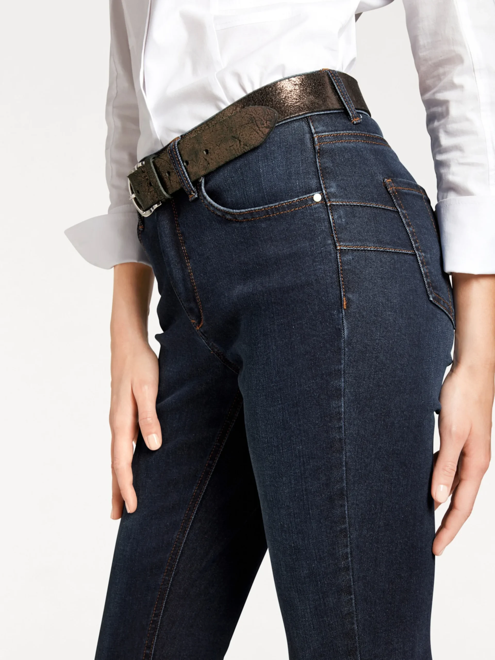Basics|Jeans|heine Bauchweg-Jeans darkdenim