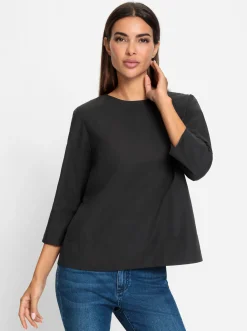 Blusen|Shirts|heine Baumwollbluse schwarz