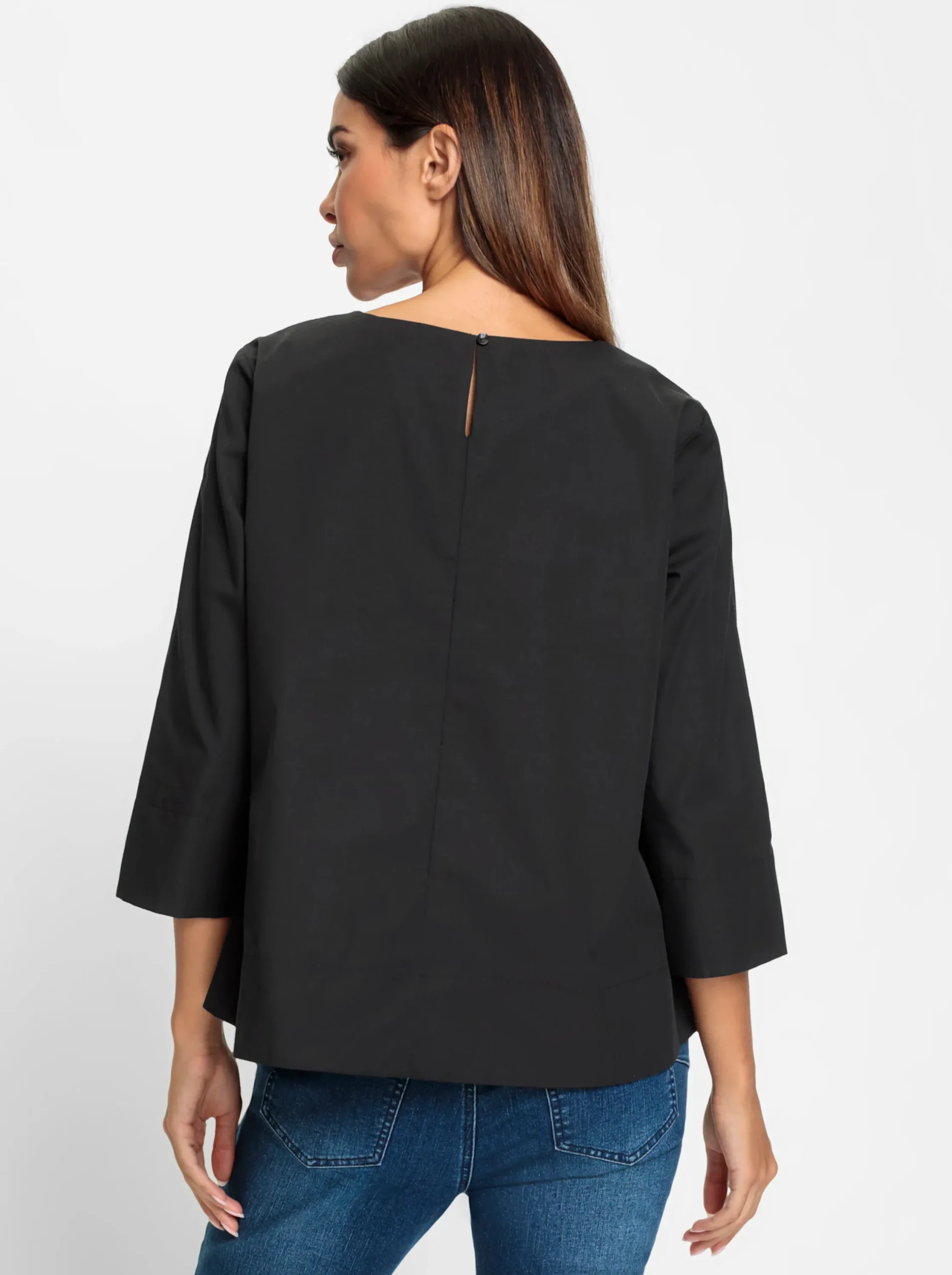 Blusen|Shirts|heine Baumwollbluse schwarz