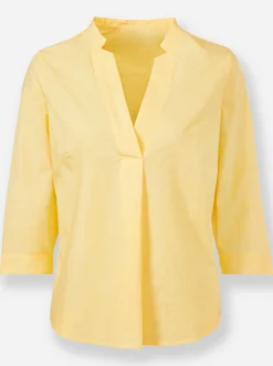 Blusen|heine Baumwollbluse gelb