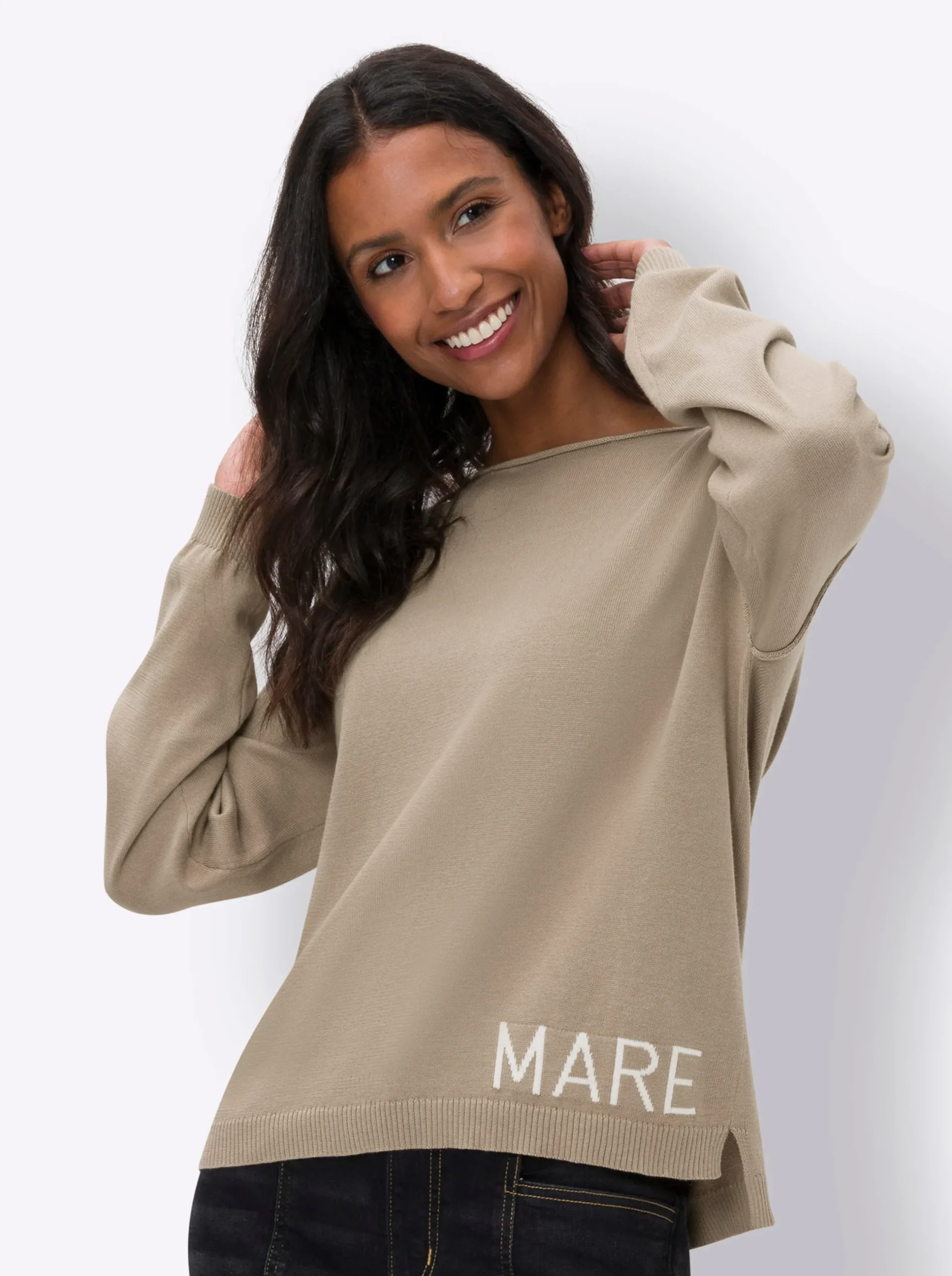 Pullover|heine Baumwollpullover sesam