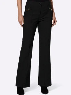 Hosen|heine Bengalinhose mit Biesen schwarz