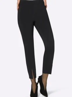 Hosen| Bengalinhose mit rückwärtigem Dehnbund schwarz