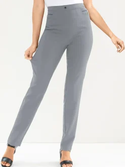 Hosen| Bengalinhose mit Zierreißverschlüssen grau