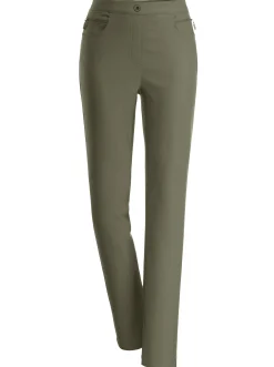 Hosen| Bengalinhose mit Zierreißverschlüssen khaki