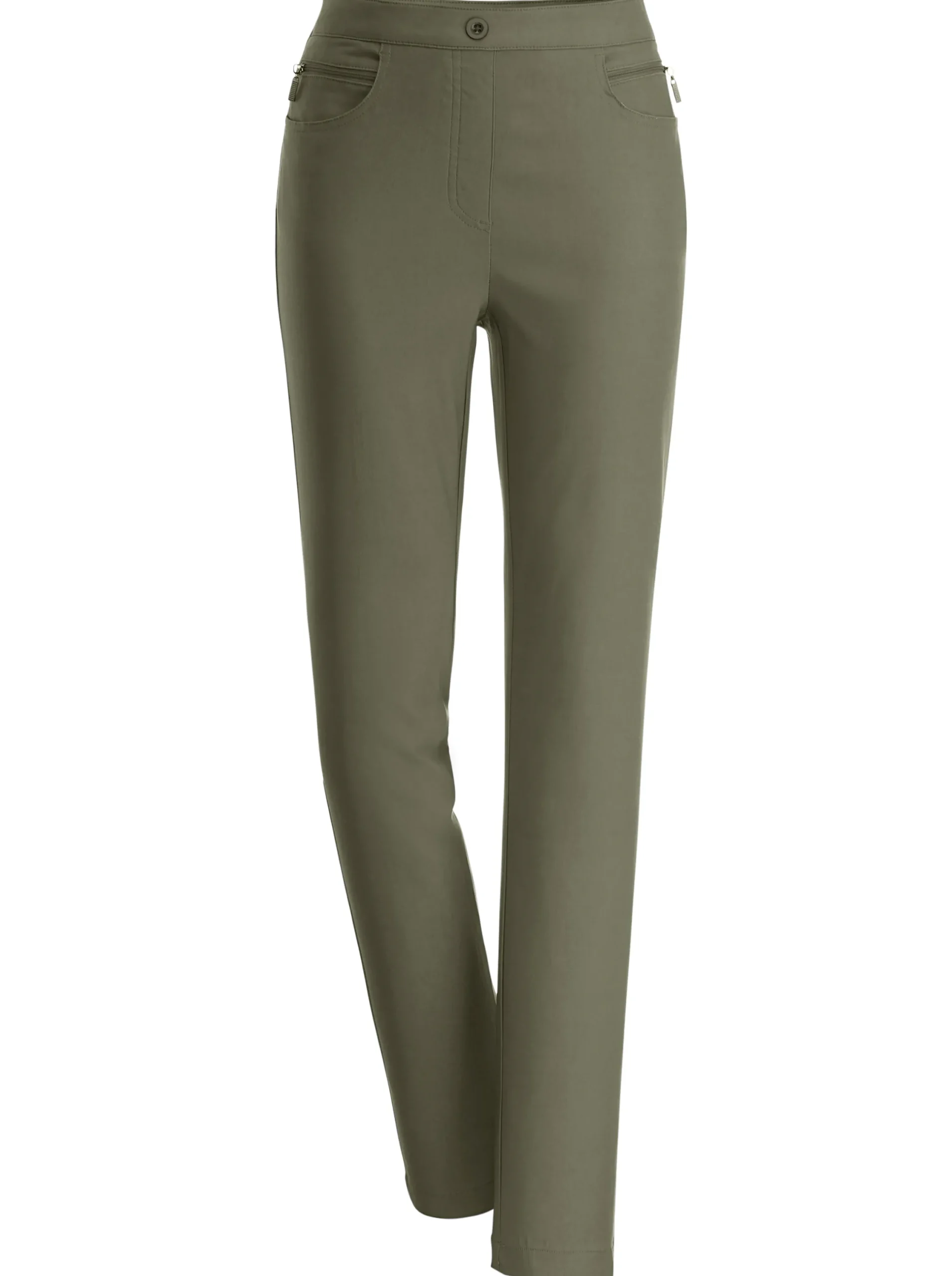 Hosen| Bengalinhose mit Zierreißverschlüssen khaki