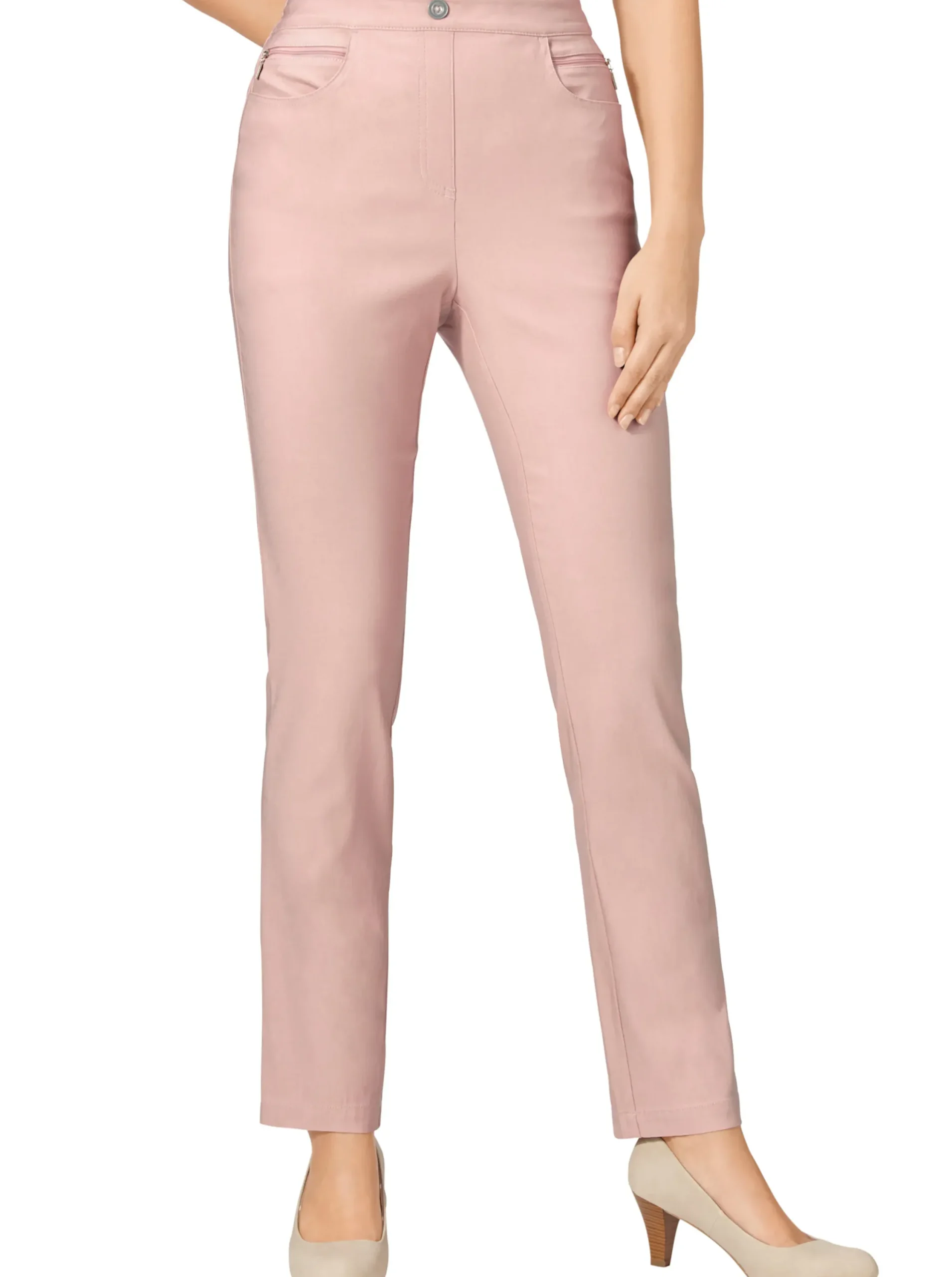 Basics| Bengalinhose mit Zierreißverschlüssen rosé