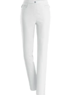 Hosen| Bengalinhose mit Zierreißverschlüssen weiß
