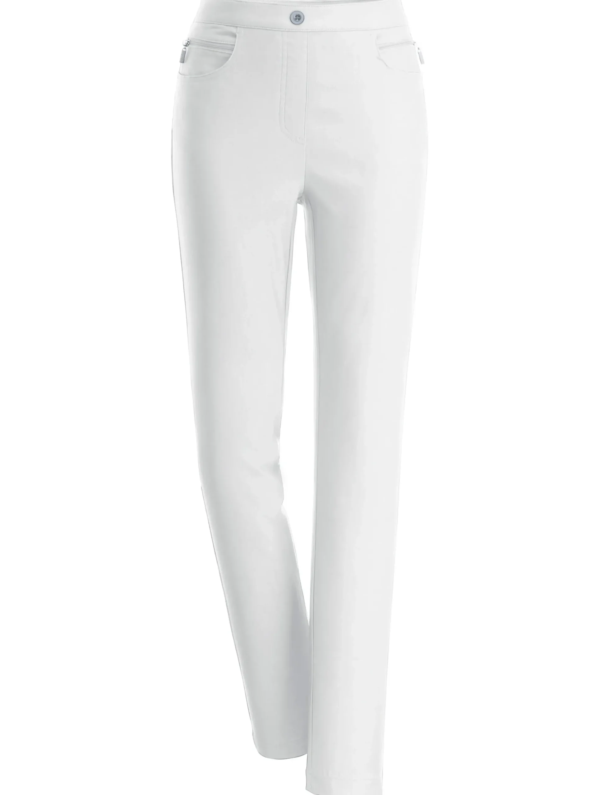 Hosen| Bengalinhose mit Zierreißverschlüssen weiß