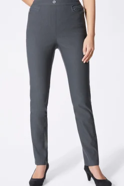 Basics| Bengalinhose mit Zierreißverschlüssen anthrazit