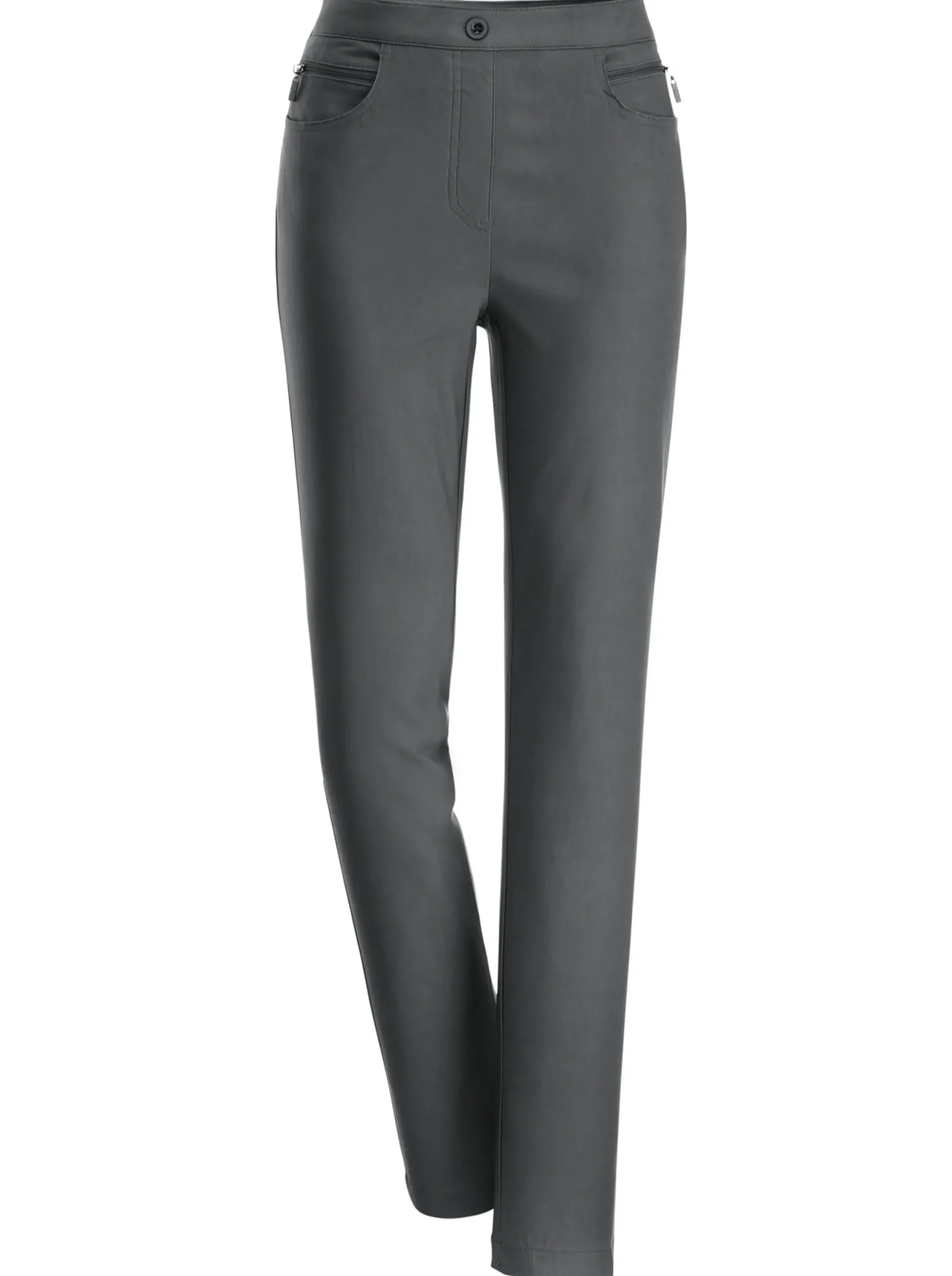 Basics| Bengalinhose mit Zierreißverschlüssen anthrazit