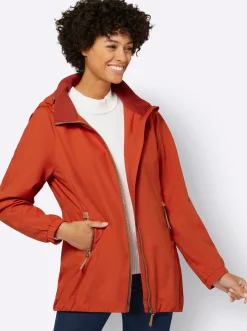 Jacken| Übergangsjacke in Microfaser-Qualität rostrot