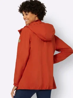 Jacken| Übergangsjacke in Microfaser-Qualität rostrot