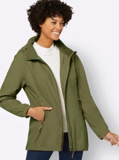 Jacken| Übergangsjacke in Microfaser-Qualität oliv