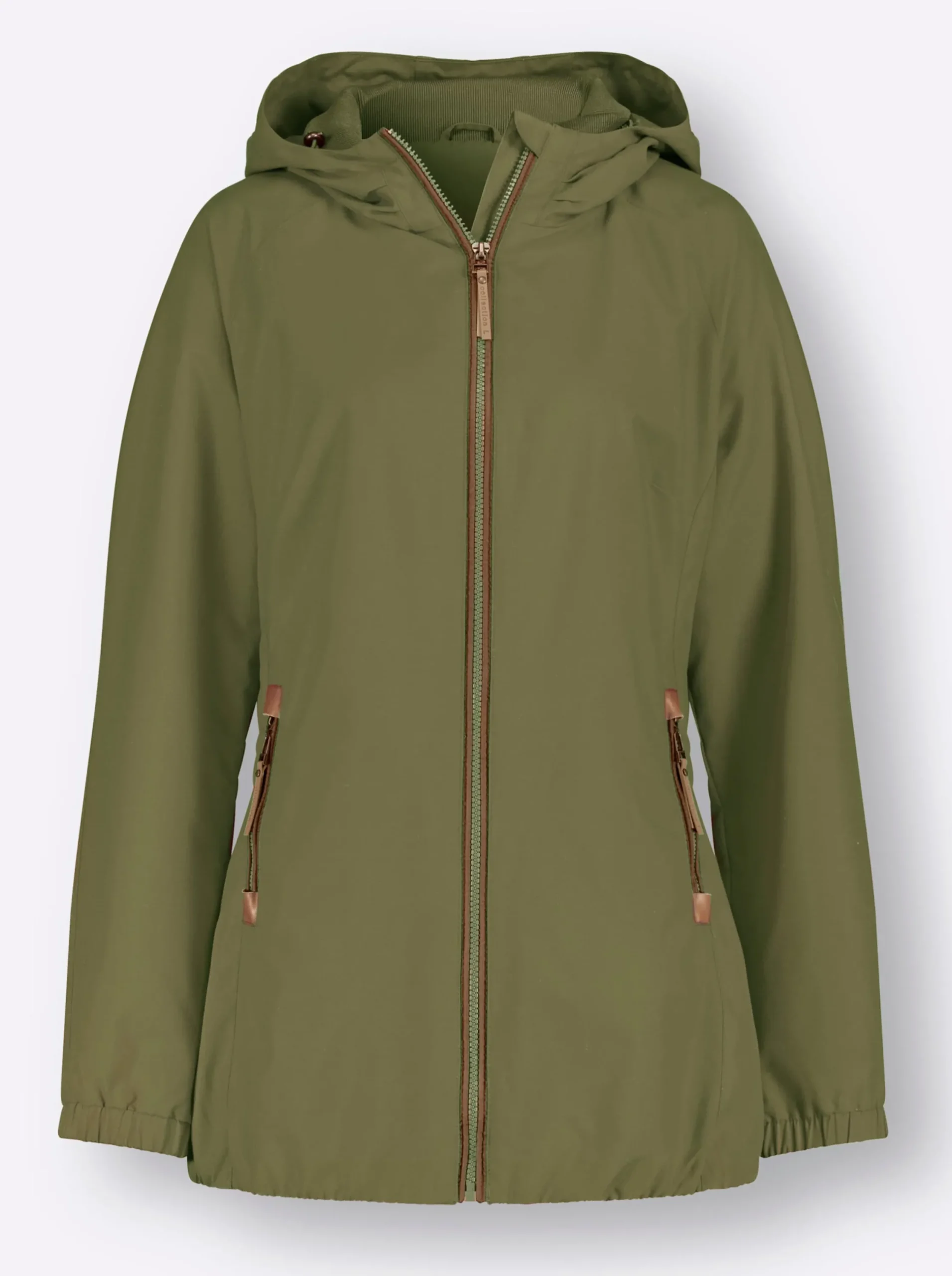 Jacken| Übergangsjacke in Microfaser-Qualität oliv