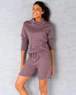Hosen| Bermudas mauve-meliert