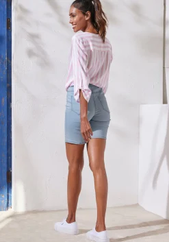 Strandmode|Hosen|Buffalo Bermudas hellblau