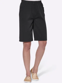 Hosen| Bermudas mit Rundum-Dehnbund schwarz