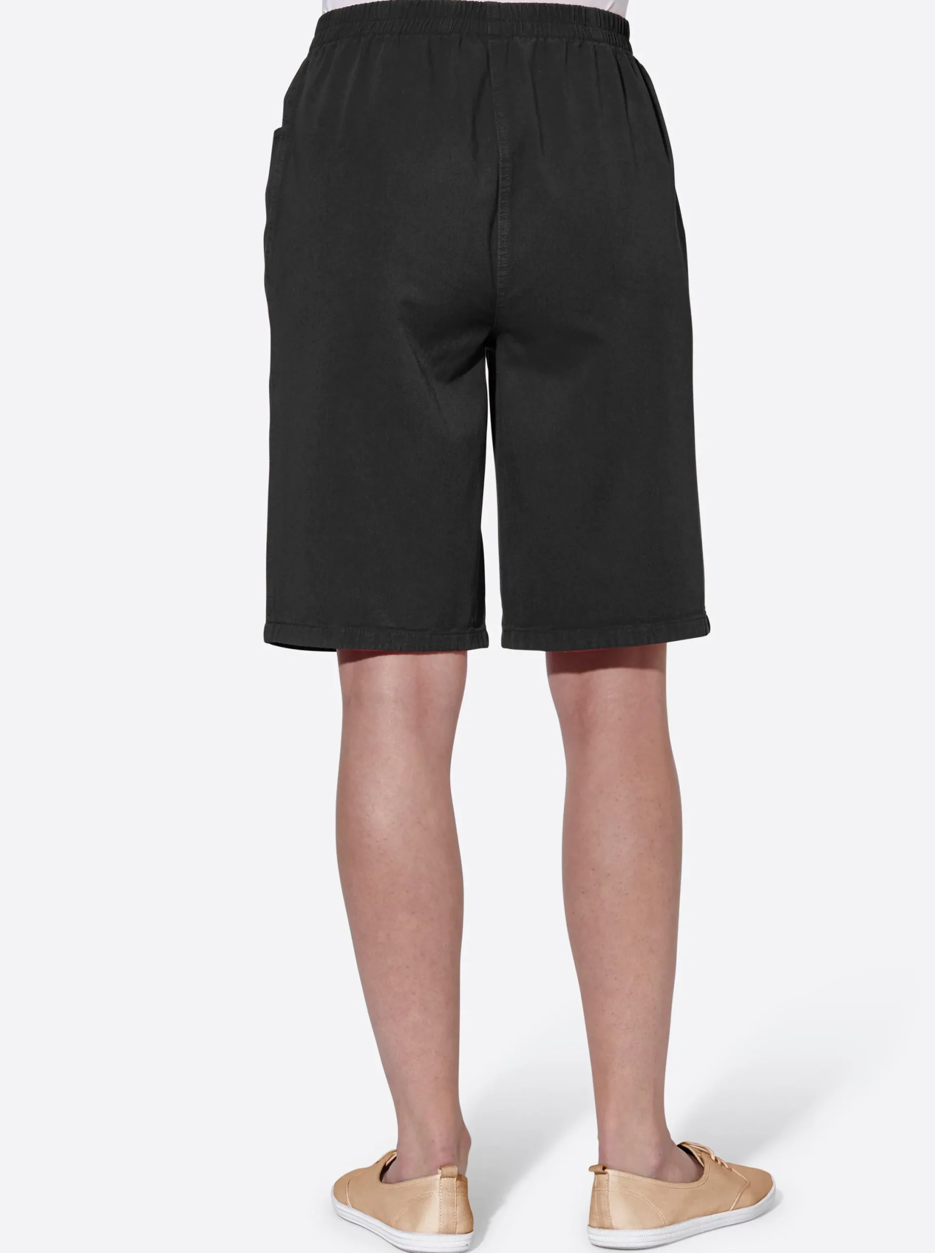 Hosen| Bermudas mit Rundum-Dehnbund schwarz