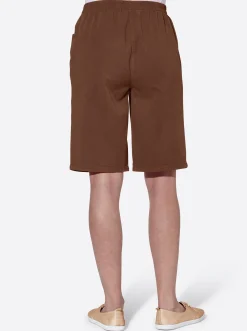 Hosen| Bermudas mit Rundum-Dehnbund dunkelbraun