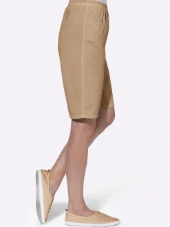 Hosen| Bermudas mit Rundum-Dehnbund beige