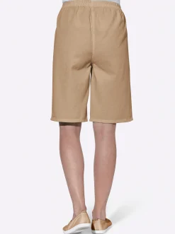 Hosen| Bermudas mit Rundum-Dehnbund beige