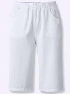 Hosen| Bermudas mit Rundum-Dehnbund weiß