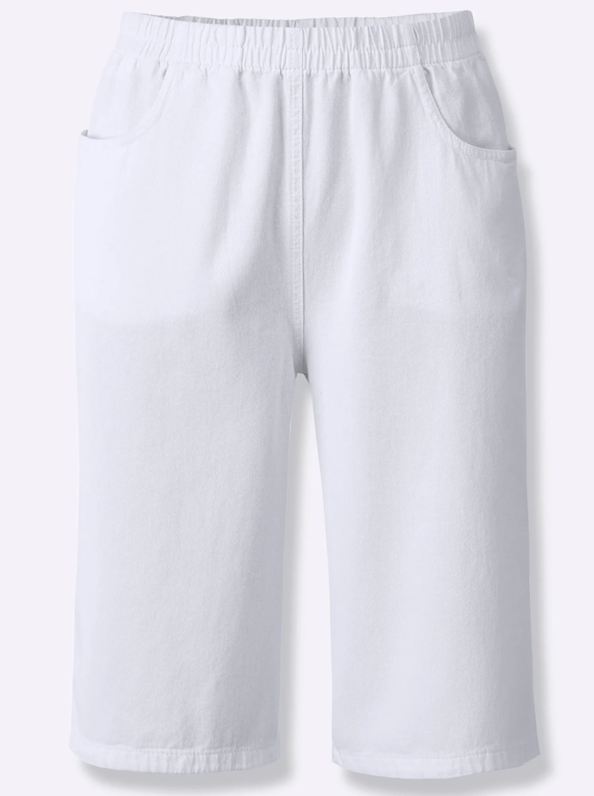 Hosen| Bermudas mit Rundum-Dehnbund weiß