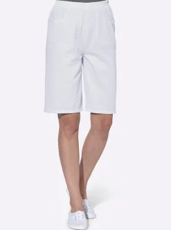 Hosen| Bermudas mit Rundum-Dehnbund weiß