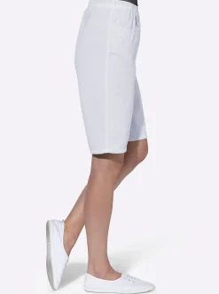 Hosen| Bermudas mit Rundum-Dehnbund weiß