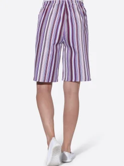 Hosen| Bermudas mit Rundum-Dehnbund beere-gestreift